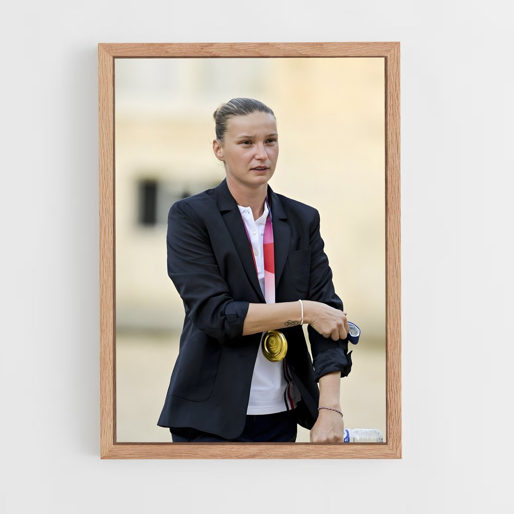 Poster Femme Médaillée – affiche Handball (vue 4)